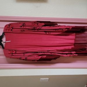 Free People Floral Embroidered Kimono